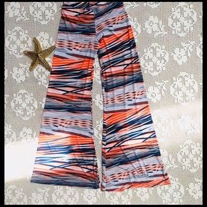 Veronicam Print Palazzo Pants Sz XS